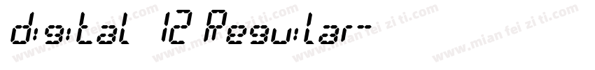 digital 12 Reguilar字体转换
